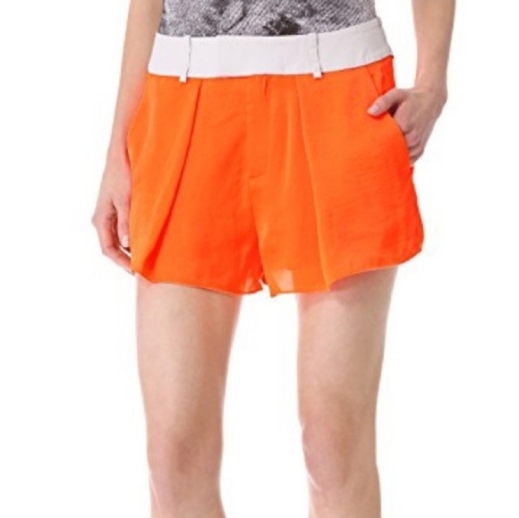 HELMUT LANG Chroma Wide Leg Two-Tone Shorts 4 NWOT - Picture 5 of 5